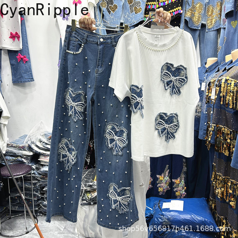 Embroidery Cotton Shirt - Neue Frühling Sommer Frauen Zwei-stück Set