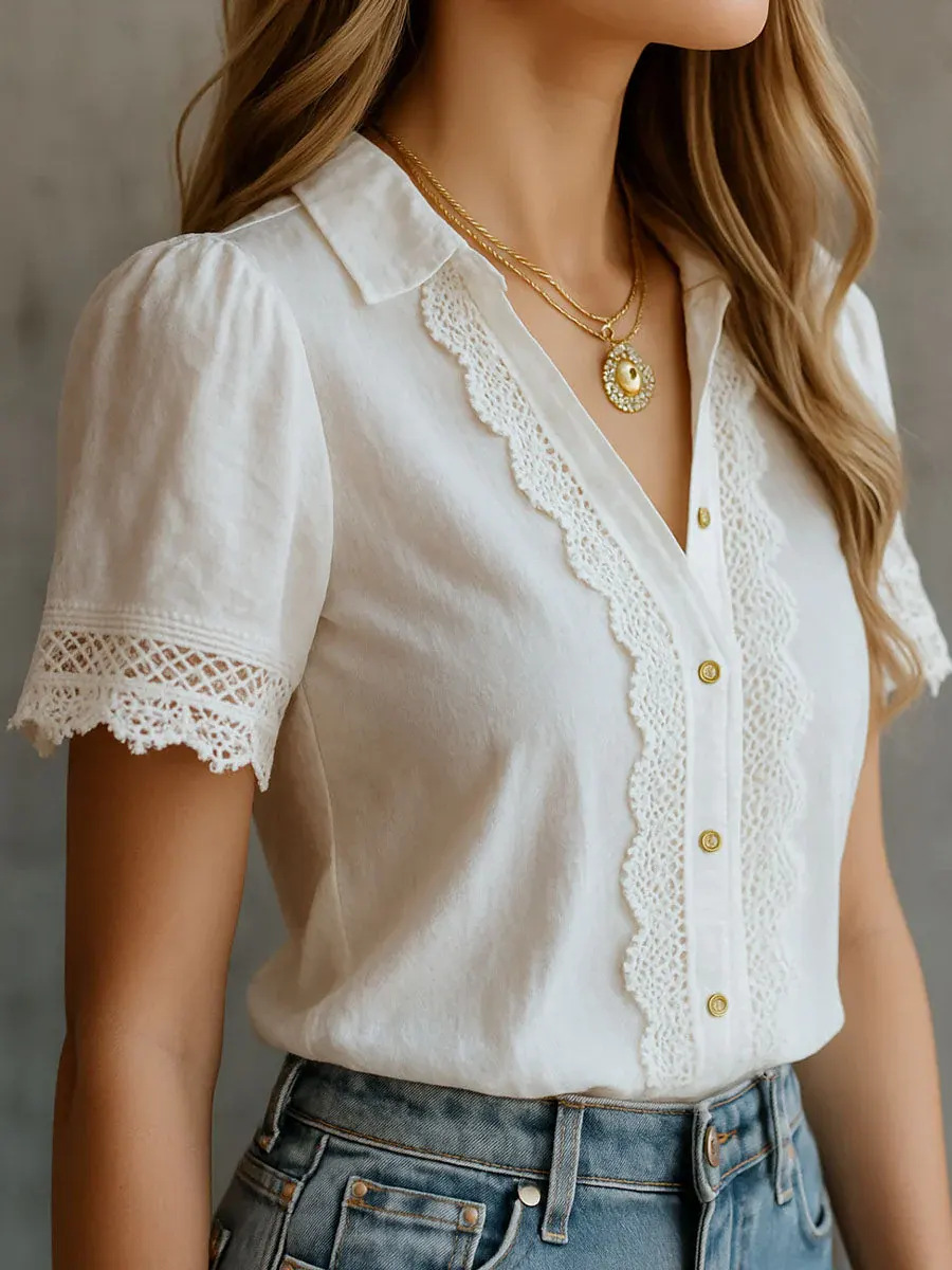 Elegante Damenblusen, lässig,  – Embroidery Online Bewertung und Preis