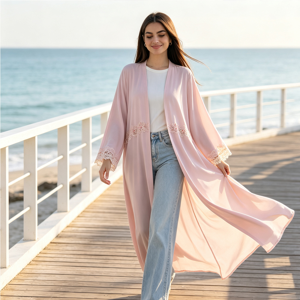 Damen Bestickte Offene Dubai A – Embroidery Kebaya Bewertung und Preis